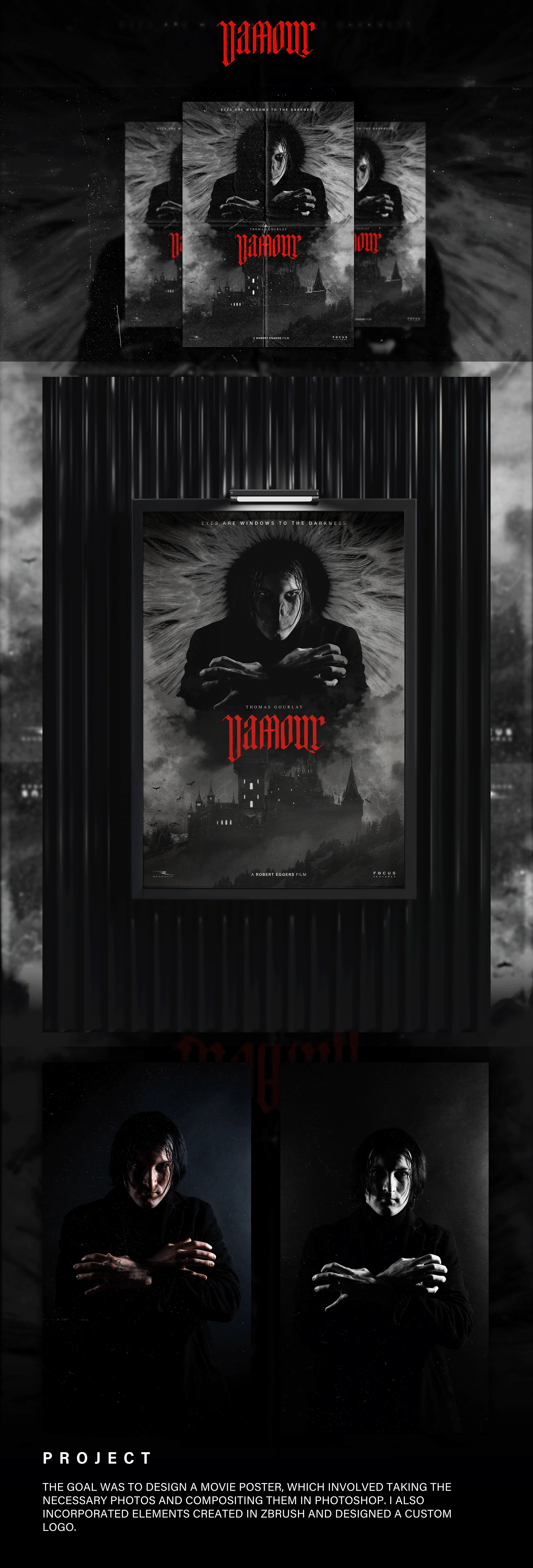 Movie Poster — Nosferatu-inspired horror film poster with dark typography