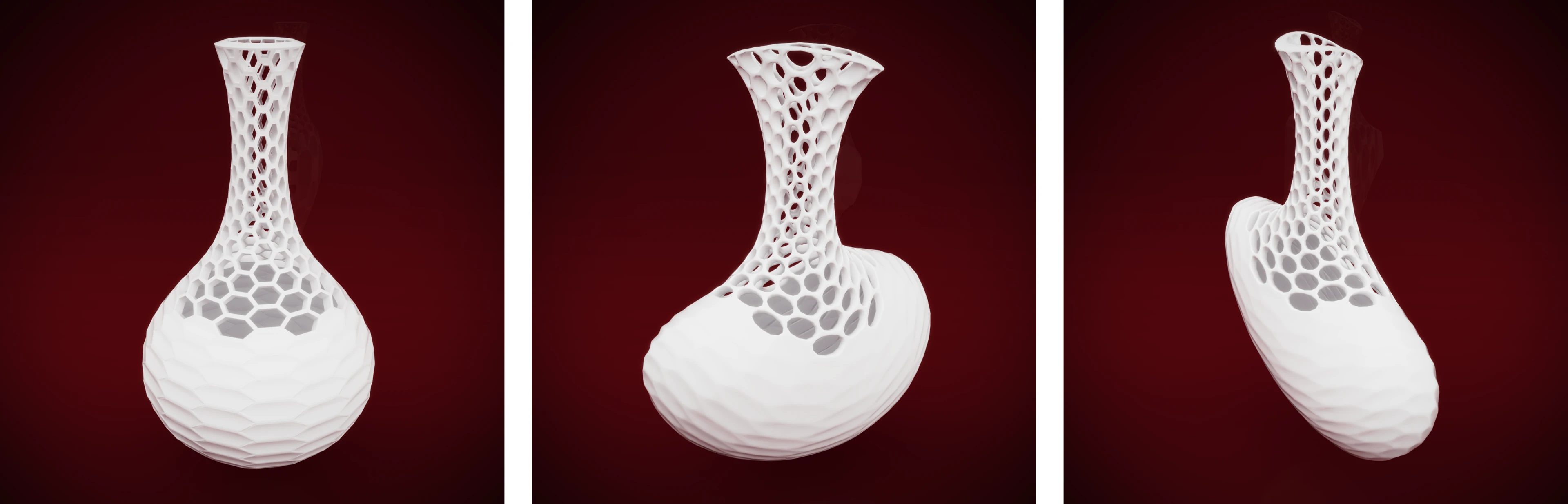Vases II — bold 3D product render with refined lighting